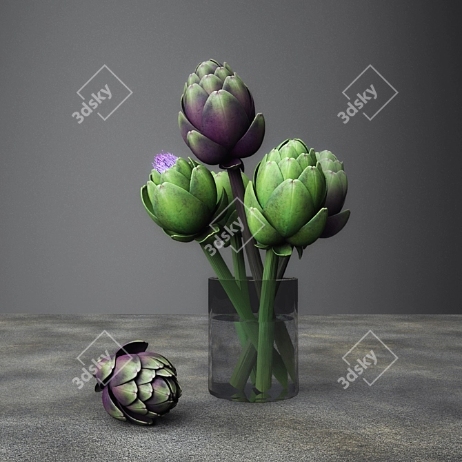 Artichoke Bouquet: Delicious & Nutritious! 3D model image 1