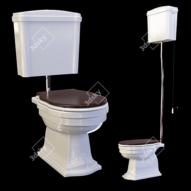 Althea Royal Toilet - Low & High Level 3D model image 4