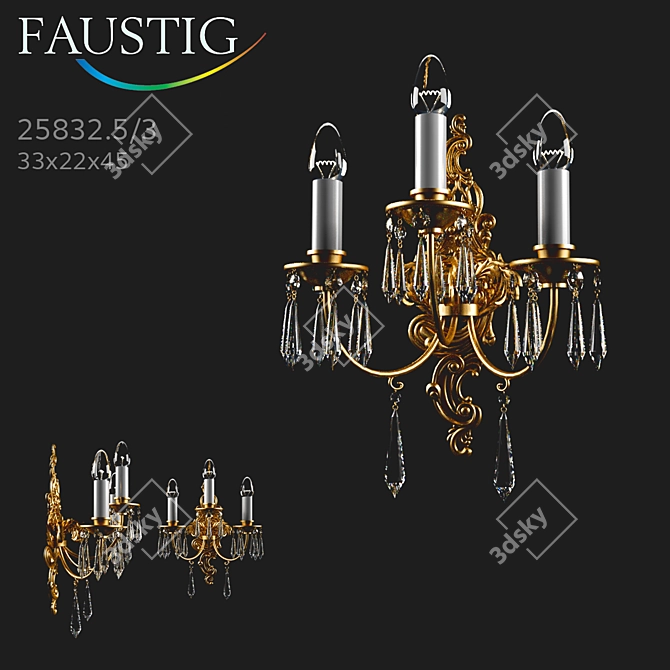 Elegant Faustig 25832.5 Chandelier 3D model image 1