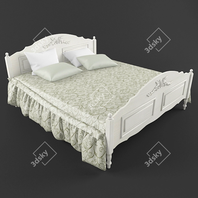 Luxurious Francoise Double Bed 3D model image 1