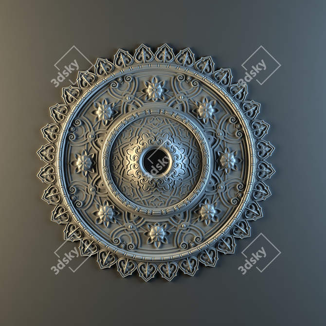 Eastern Style Ceiling Rosette 3D model image 1