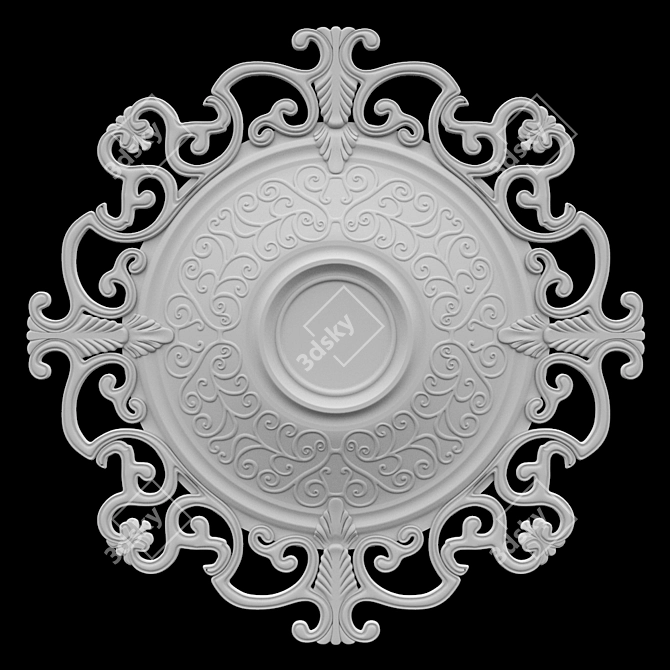 Classic Ceiling Rosette 3D model image 1