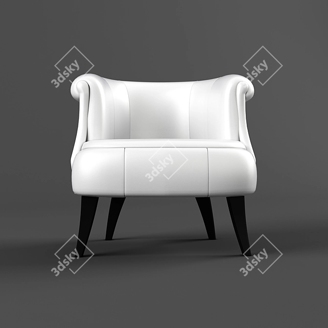 Elegant Comfort: S Club Chair 3D model image 2