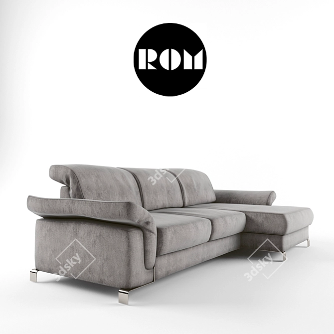 ROM Gray: Adjustable Headrests 3D model image 1