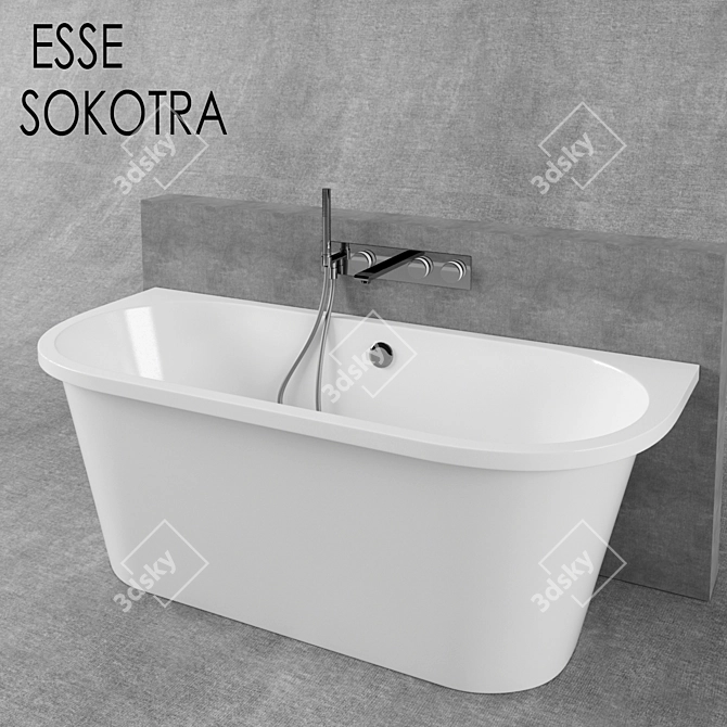 SOKOTRA Bath: Luxurious Russian Marble 3D model image 3