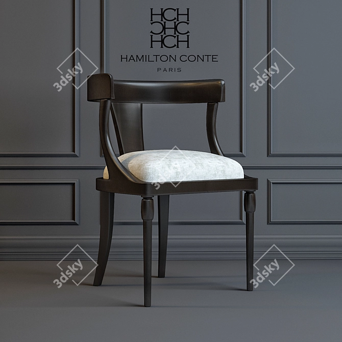 Elegant Josephine Paris Chair 3D model image 1