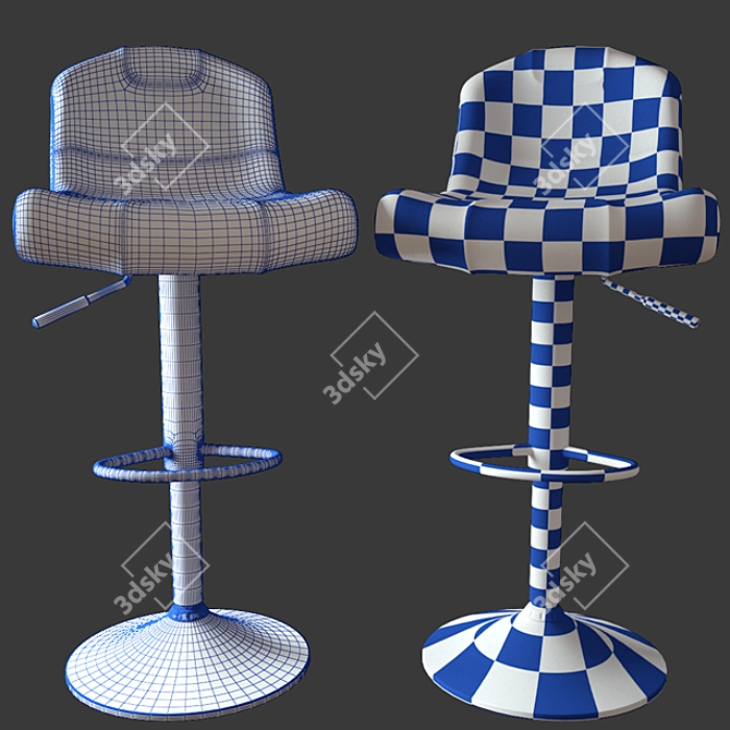 Black League Barstool by Lumisource 3D model image 3