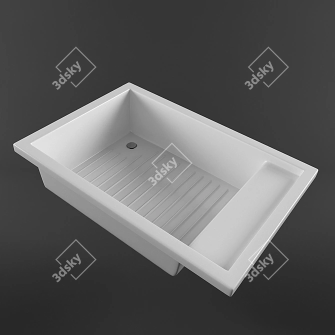 Deep Shower Tray 1200x800 3D model image 1