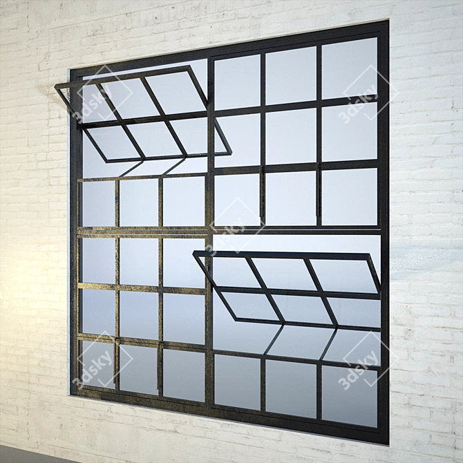 Modern Industrial Factory Windows 3D model image 2
