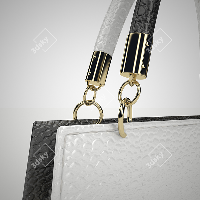 Elegant Leather Handbag 3D model image 2