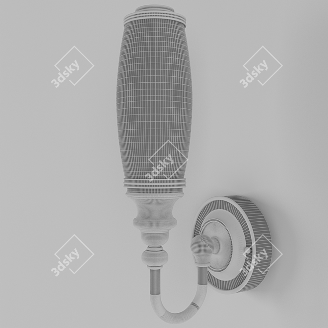 Burlington Chrome Ornate Light 3D model image 2