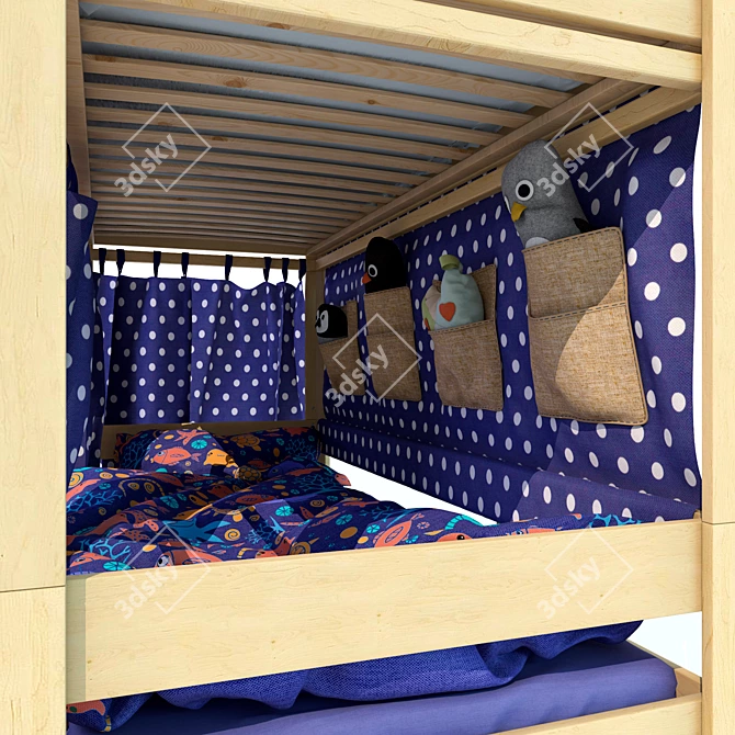 Pirate Bed DBA 2.2: Height 2200mm 3D model image 2