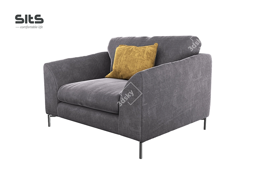 Title: Sits Klara: Stylish 3D Chair 3D model image 2