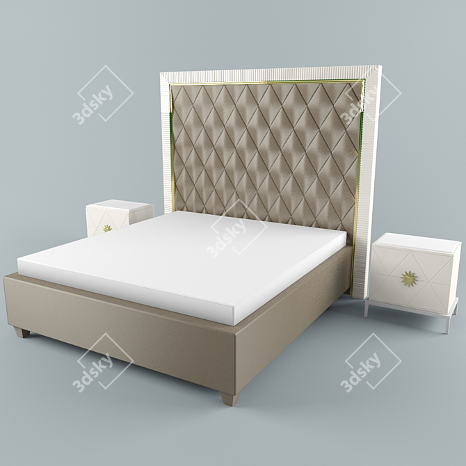 Luxurious Cavio Gatsby Bedroom Set 3D model image 1
