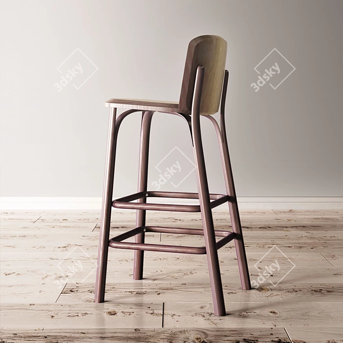 Comfort Split Barstool 3D model image 2