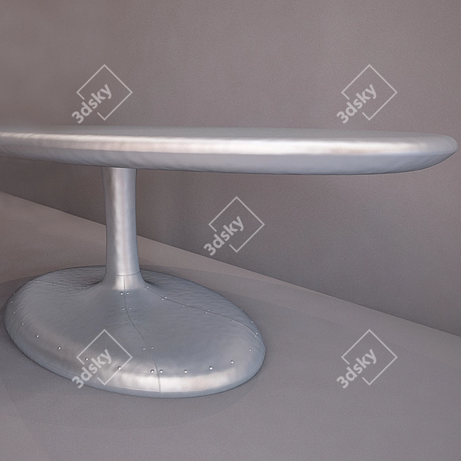 Industrial Metal Table 3D model image 2