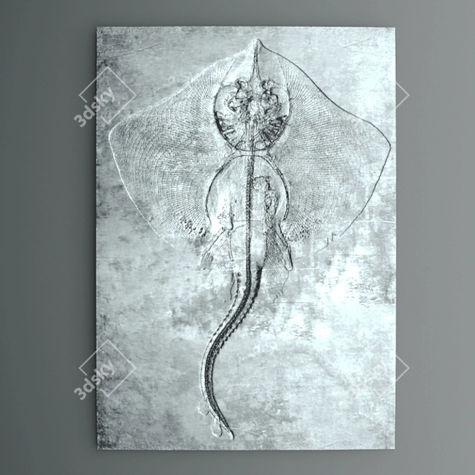 Custom Fish Panel Wall Decor 3D model image 1