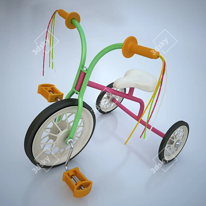 Vintage USSR Tricycle 3D model image 1