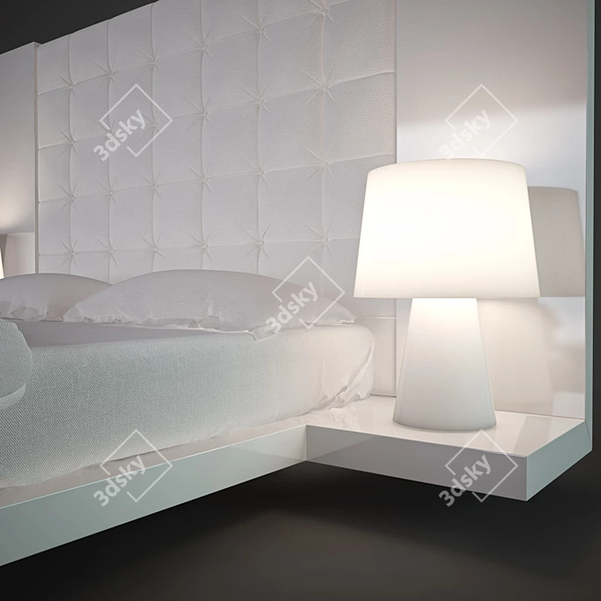 Italian Modern Bed - Fimes Lux 3D model image 2