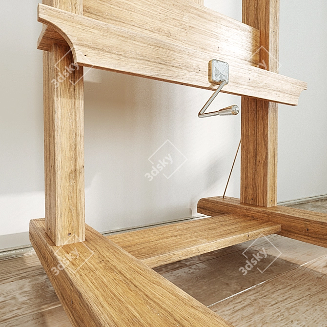 Versatile English Easel 3D model image 2