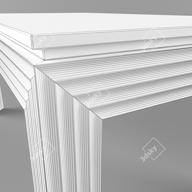 Elegant Century Cherry Dining Table 3D model image 2
