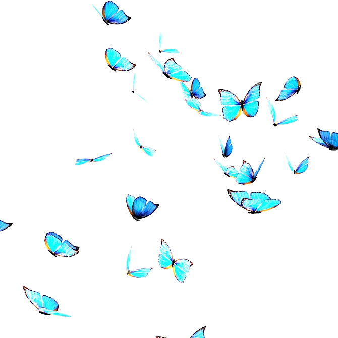 Ethereal Flutter: Low Poly Butterflies 3D model image 2