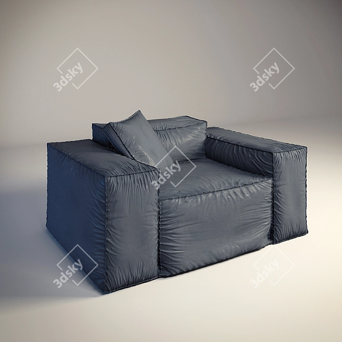 Elegant Blanche Melia Armchair 3D model image 1