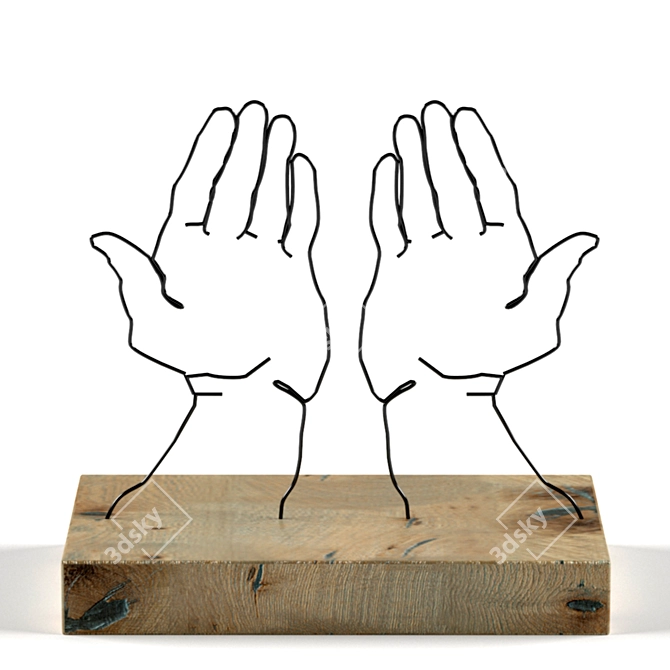 Simplicity in Wire Sculpture 3D model image 1