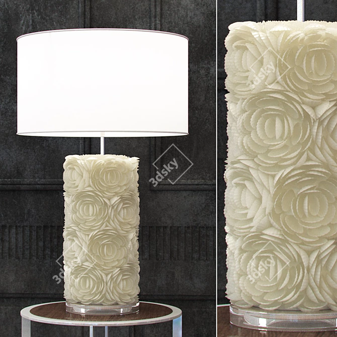 Coastal Elegance: Shell Table Lamp 3D model image 1