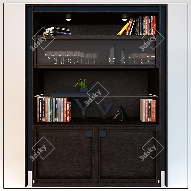 Modern Italian Showcase "BERENICE" by Klab Design 3D model image 1