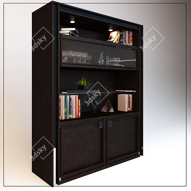 Modern Italian Showcase "BERENICE" by Klab Design 3D model image 2