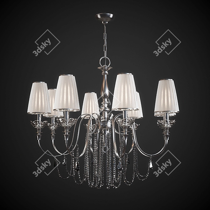 Elegant Florian Chandelier 3D model image 1