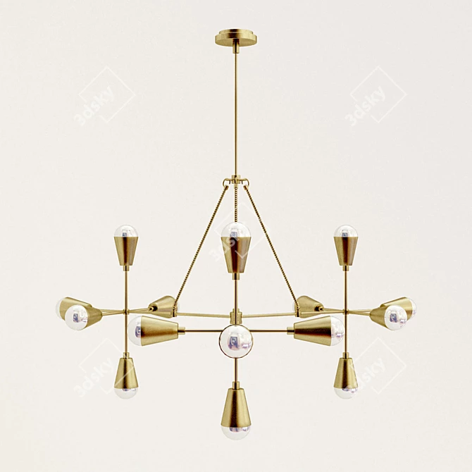 Triad 15 Pendant - Sleek Design, Elegant Illumination 3D model image 1