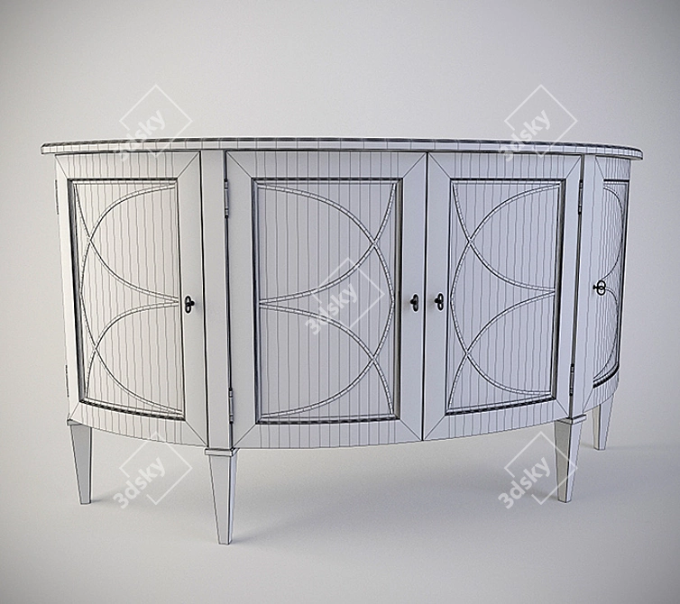 Elegant Bernhardt Marquesa Sideboard 3D model image 3