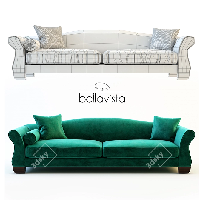 Bellavista Nonnalisa: Elegant and Comfortable Divan 3D model image 1