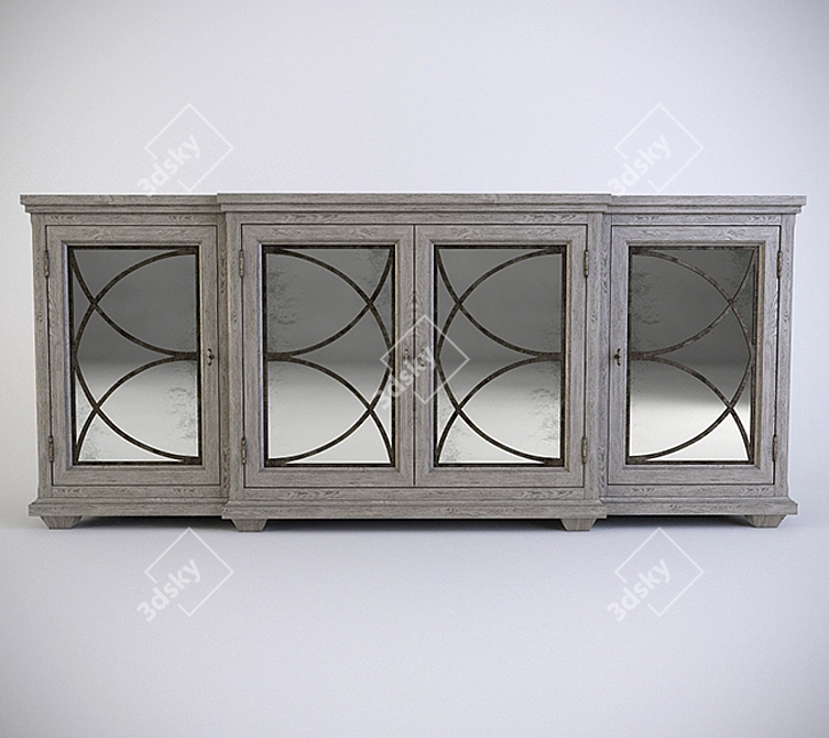 Elegant Bernhardt Marquesa Console 3D model image 2