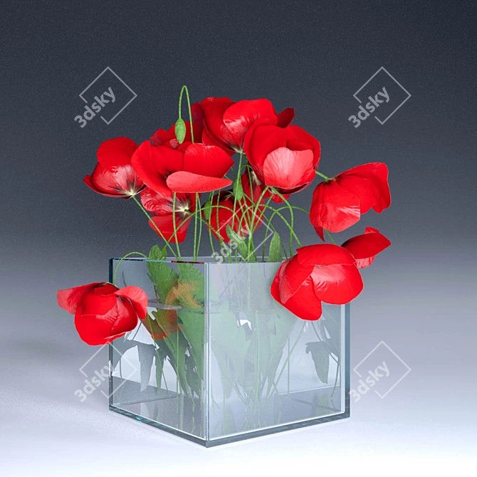 Vibrant Poppies Render: Corona & V-ray | Multiple Formats 3D model image 1