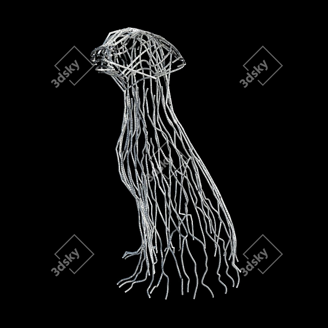 Sculpted Dog Topiary 3D model image 3