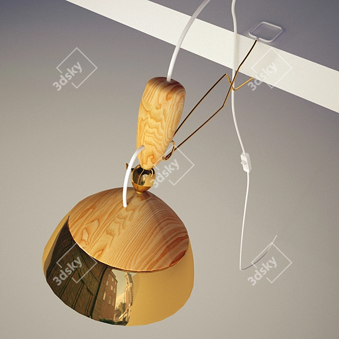 Sleek Modal Lamp: Illuminate in Style 3D model image 1
