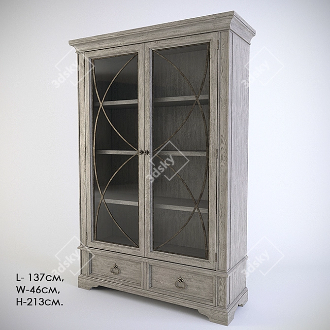 Elegant Bernhardt Marquesa Curio 3D model image 1