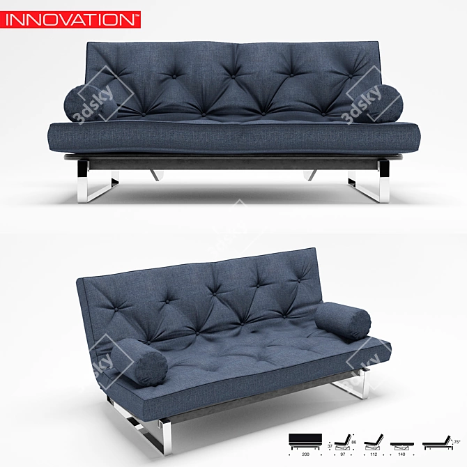 Innovative Minimum Sofabed 3D model image 1