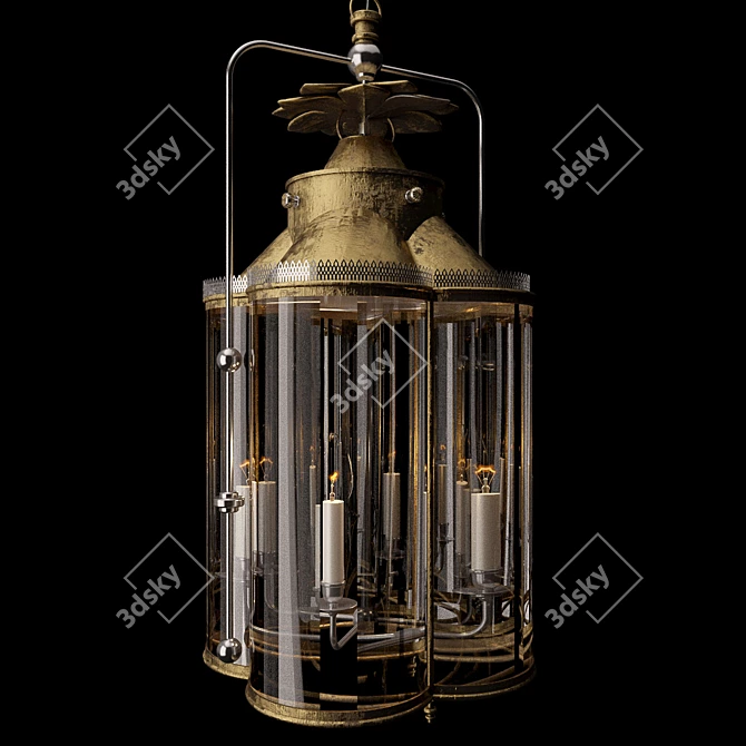 British Made Charles Edwards Clover Lantern 3D model image 1