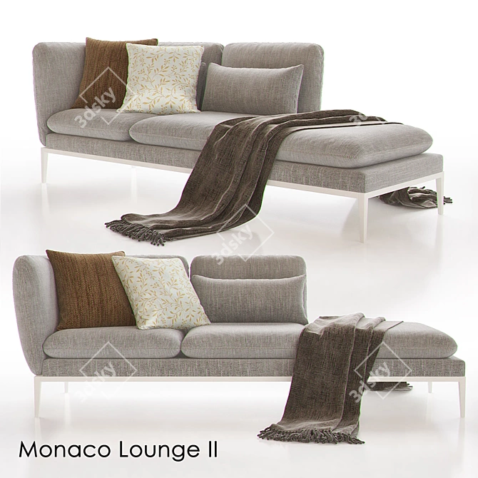 Luxurious Monaco Chaise II: Arik Ben Simhon Design 3D model image 1