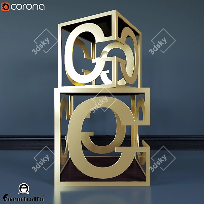 Formitalia NICCO Cube BIG - Stylish Stand with Ample Storage 3D model image 1