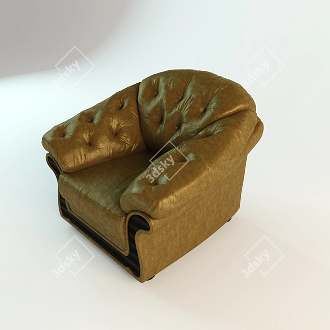 English Armchair "Solsberri": Timeless Elegance 3D model image 2
