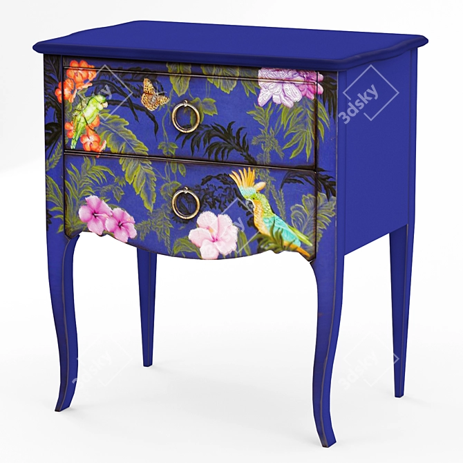 Elegant Textured UW Desk 3D model image 1