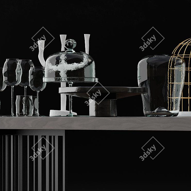 Designer Inspired Set: Molteni, Mackintosh & Glass 3D model image 2
