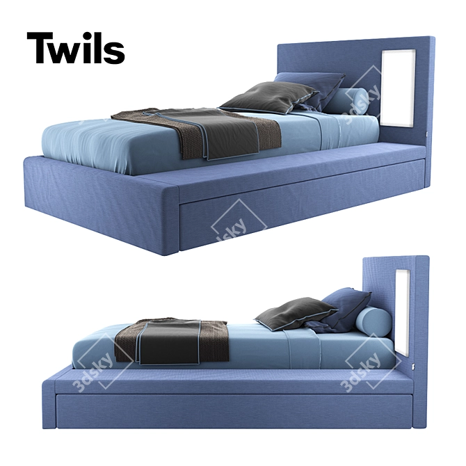 Twils Sketch 3D Bed | 2160x1300x980mm 3D model image 1