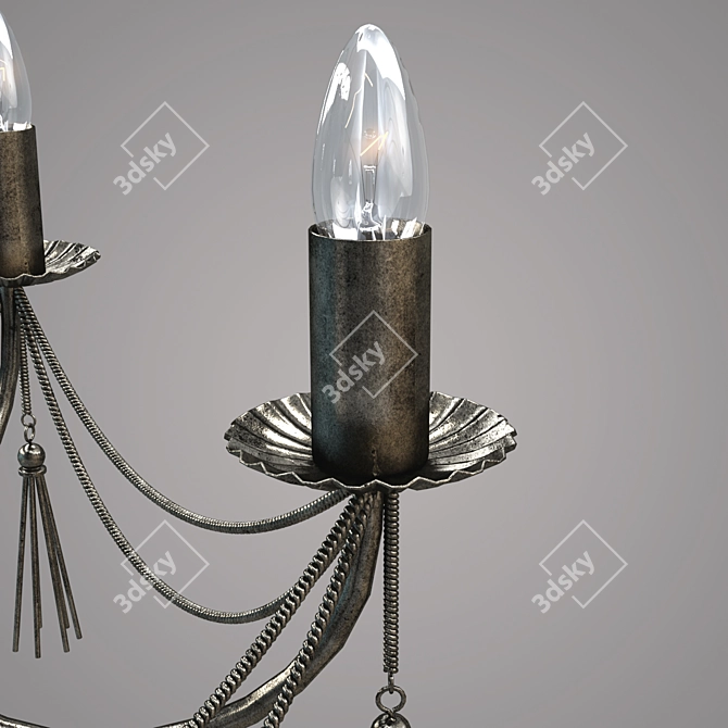 Vintage Bronze Chandelier 2766T 3D model image 2