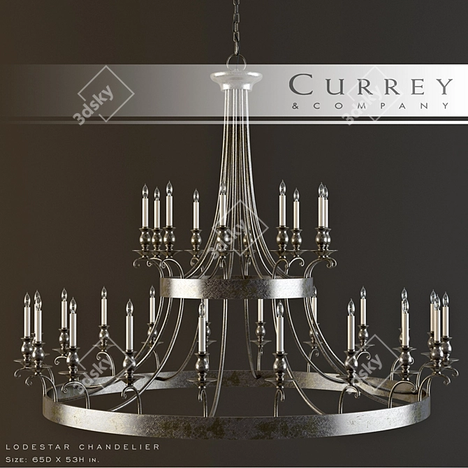 Lodestar Chandelier: Elegant Illumination 3D model image 1